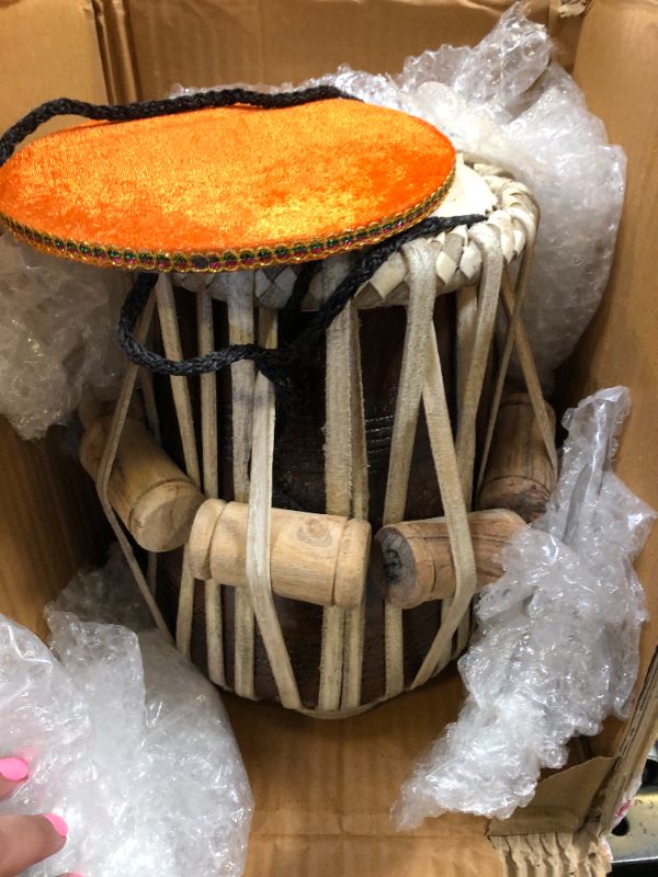 Photo 1 of High Sheesham Wood Dayan Tabla Drum Folk Musical Percussion Instrument
