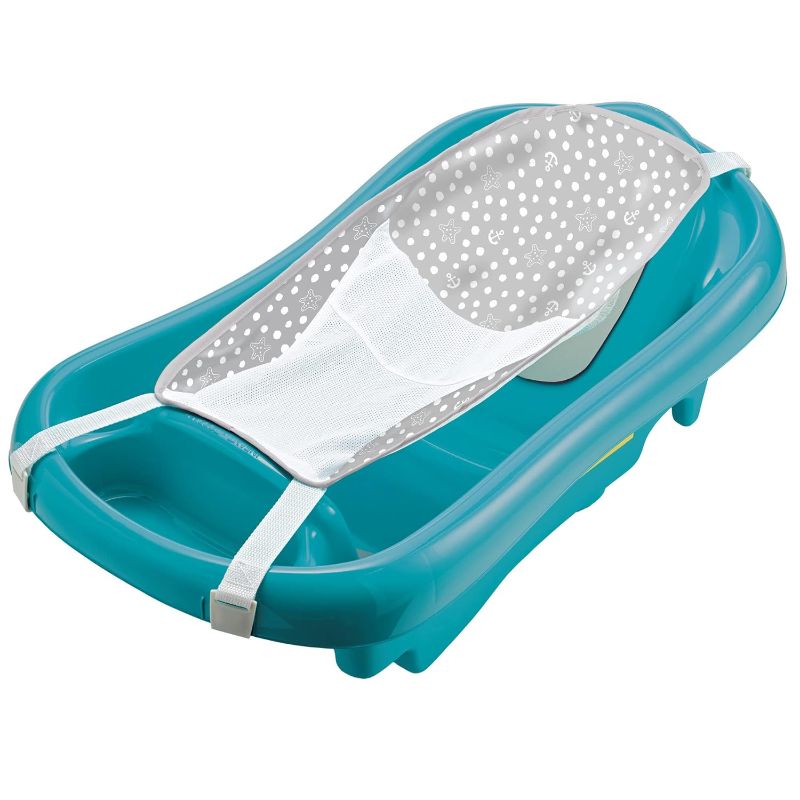 Photo 1 of The First Years Newborn to Toddler Baby Bath Tub - Convertible 3-in-1 Baby Tub with Removable Sling - Ages 0 to 24 Months - Sure Comfort - Teal
