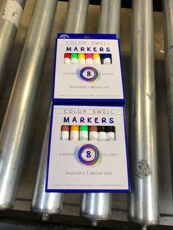 Photo 2 of 2 PACK-- Color Swell Washable Markers With 8 Vibrant Colors Are Perfect for Teachers, Kids, Parties, and Classrooms