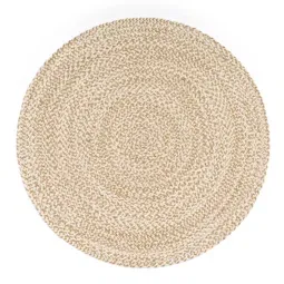 Photo 1 of Round Area Rug Global Inspired Natural/Ivory Rugs for Dining Room Rug Neutral Rug Living Room Rug Kitchen
