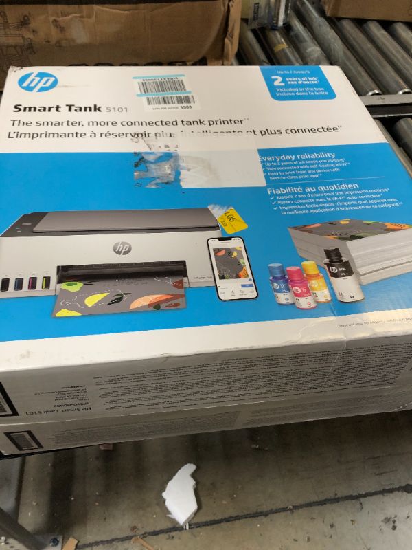 Photo 5 of HP Smart-Tank 5101 Wireless All-in-One Ink-Tank Printer with up to 2 Years of Ink Included (1F3Y0A),White