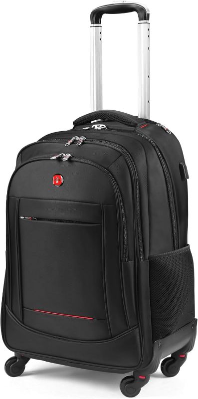 Photo 1 of 22*13.5*8“ Rolling Backpack: Versatile Carry-On Backpack with Wheels | Detachable Wheeled Backpack Carry On Luggage, Semi-Open Suitcase Backpack with Wheels, Travel Design for Men & Women
