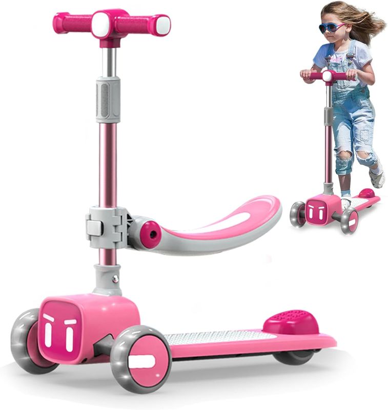 Photo 1 of ***USED - LIKELY MISSING PARTS - UNABLE TO VERIFY FUNCTIONALITY***
Unbreakable & Never Fall Down 2-in-1 Scooters Kids 3 Wheel Kick Scooter for Boys Girls Ages 3-14, Adjustable Height & Removable Seat, Widened Non-Slip Deck, More Safer for Beginner Toddler