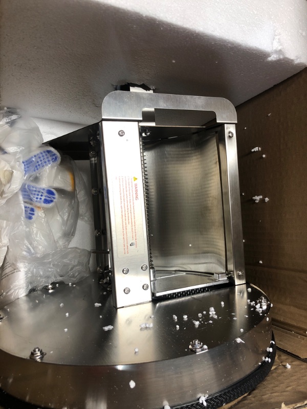 Photo 1 of Commercial Manual Vegetable Fruit Slicer - 0.2-13mm Adjustable Thickness, Stainless Steel Manual Vegetable Cutter Machine with 2* Extra Blades for Slicing Fruit Potato Lemon Onion Cabbage Tomato