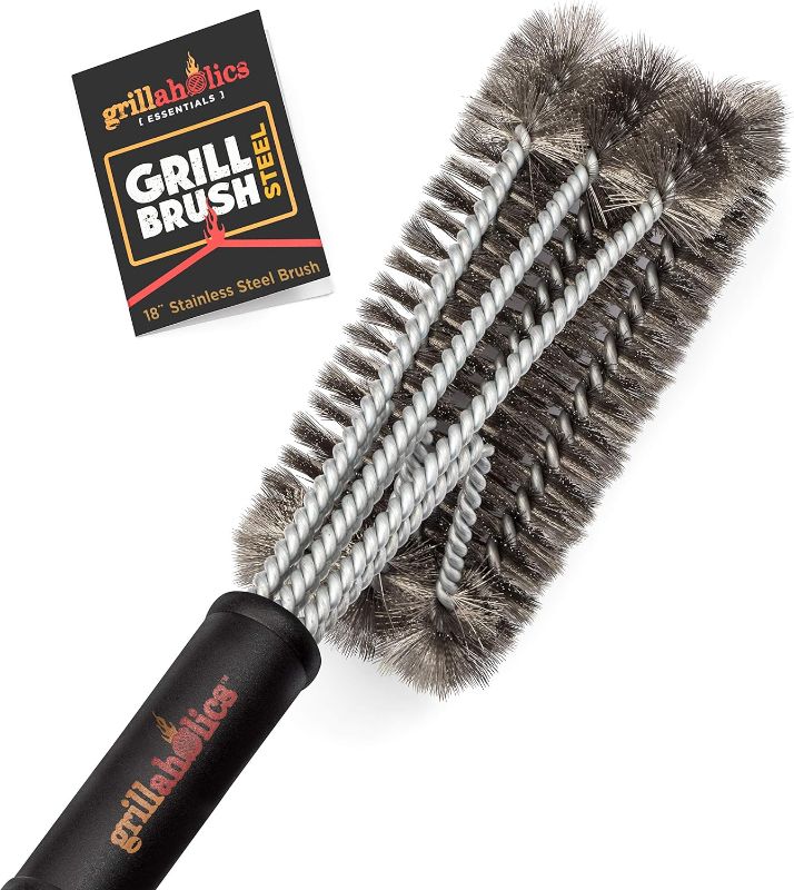 Photo 1 of (READ FULL POST) Grill Brush Steel - Triple Machine Tested for Safety - Stainless Steel Wire Grill Brush for Deep Grill Cleaning