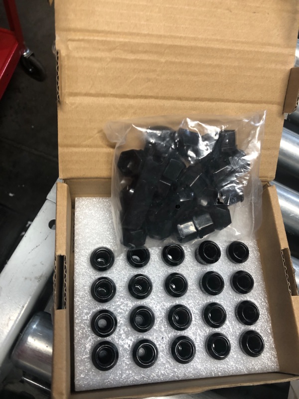 Photo 2 of (READ FULL POST) M12x1.25 Lug Nuts 12x1.25 Lug Nuts Black 6 Spline Lug Nuts Anti Theft 1.38" Long Set of 20 M12-1.25 Lug Nuts Acorn Aftermarket Wheel Lug Nuts