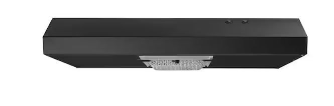 Photo 1 of Arno 30 in. 240 CFM Convertible Under Cabinet Range Hood in Black with Lighting and Charcoal Filter
