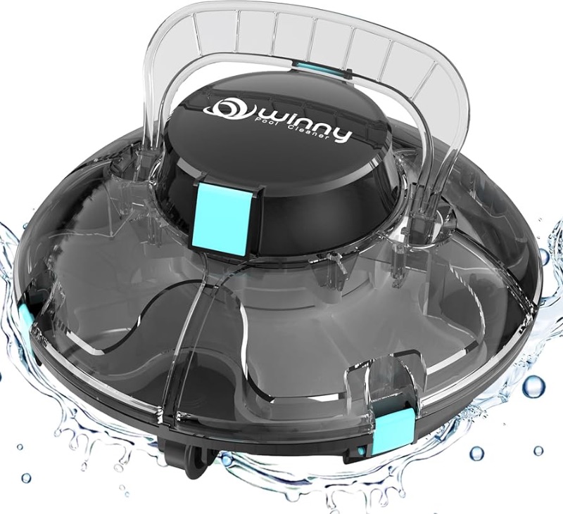 Photo 1 of ***PARTS ONLY******NON REFUNDABLE***
Cordless Robotic Pool Vacuum, Automatic Pool Vacuum with Transparent Design, Powerful Suction & Dual-Motor, Ideal for Flat above Pools up to 538 Sq.ft -Winny 200SE