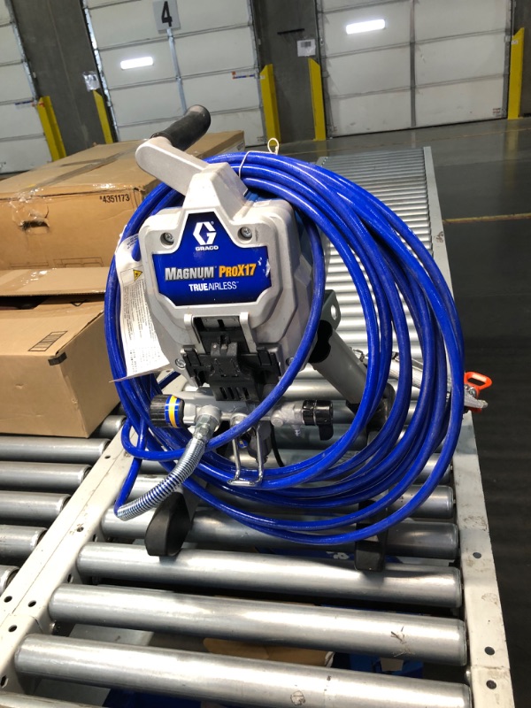 Photo 9 of ***HEAVILY USED - MISSING PARTS - SEE COMMENTS***
Graco Magnum 262800 X5 Stand Airless Paint Sprayer, Blue Magnum X5 Airless Paint Sprayer