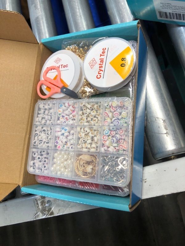Photo 1 of ***FACTORY SEALED*** 12822 PCS Clay Bead Bracelet Making Kit, 24 Colors Flat Clay Beads for Friendship Bracelets Kit, DIY Jewelry Making Kit with Charms & Letter & Pony Beads, Gifts for Ages 8-13 Girls