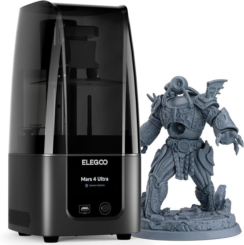 Photo 1 of **PARTS ONLY** ELEGOO MARS 4 Ultra MSLA 3D Printer, Desktop Resin 3D Printer with 7-Inch 9K Monochrome LCD,Wi-Fi Connectivity,Effortless Leveling System,ACF Release Liner Film,Printing Size of 6.04x3.06x6.5 Inches