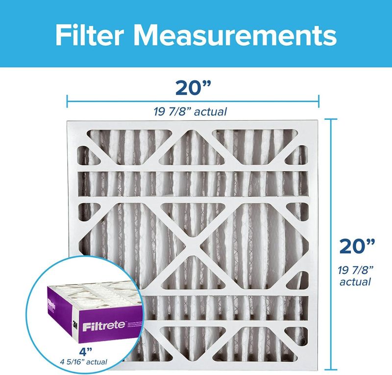 Photo 4 of (READ FULL POST) Filtrete 20x20x4, AC Furnace Air Filter, MPR 1550 DP, Healthy Living Ultra Allergen Deep Pleat, 2-Pack