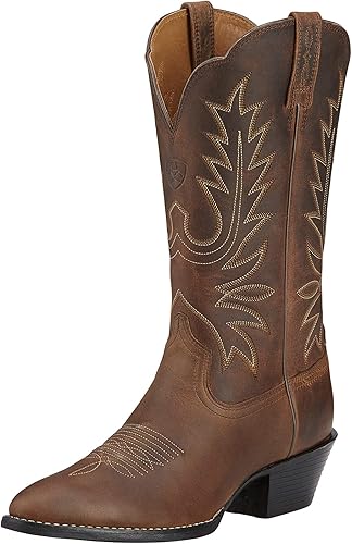 Photo 1 of (READ FULL POST) Ariat Heritage Round Toe Western Boots - Women’s Leather Cowgirl Boots 5.5B Distressed Brown