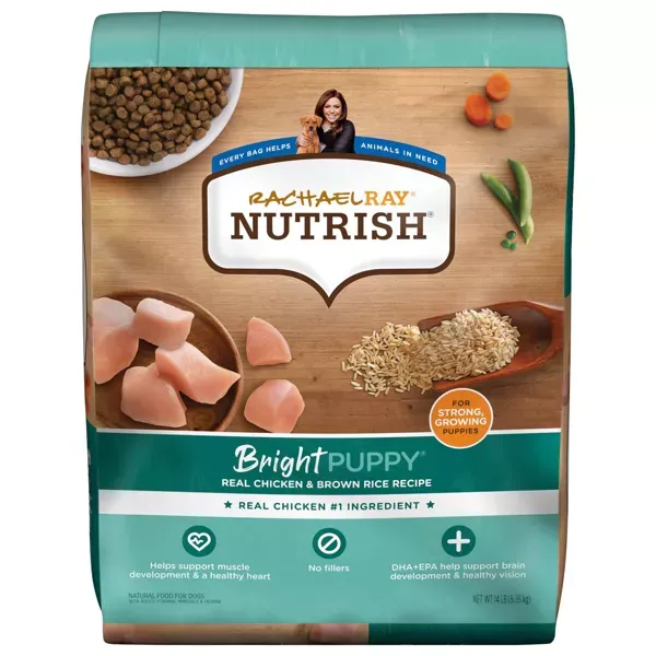 Photo 1 of **NONREFUNDABLE, SEE NOTES/PICS** Rachael Ray Nutrish Bright Puppy Real Chicken & Brown Rice Recipe Dry Dog Food 14LBS
