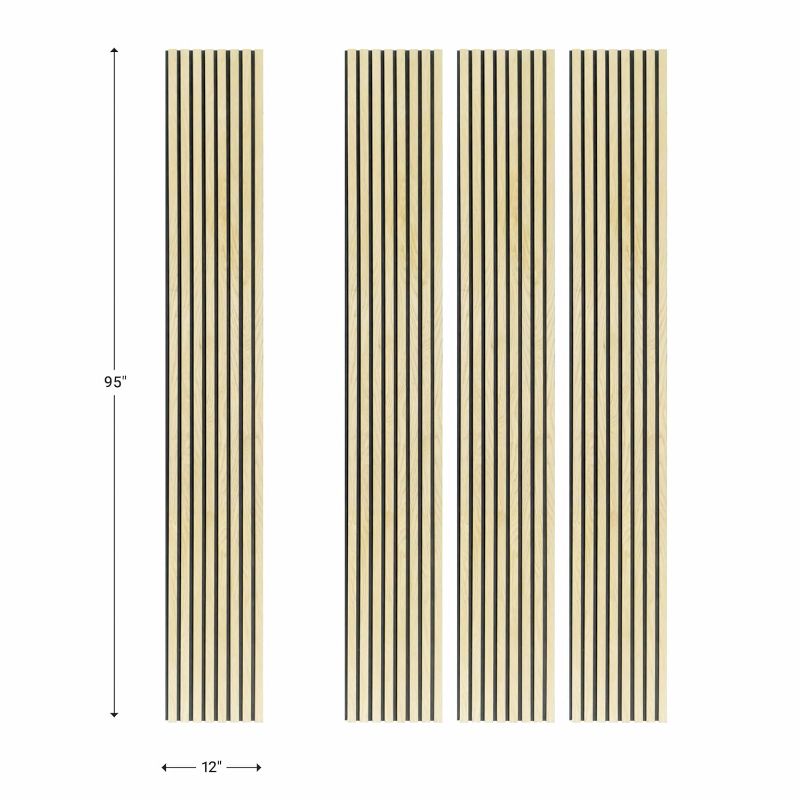 Photo 5 of (READ FULL POST) Wood Panels for wall - Oak Acoustic Wall Panels - 4PK Wall Wood Panels - 94.49" x 12"- Soundproof Wood Wall Panels for Decor - Acoustic Slat Wood Wall Panels for Interior decoration of Walls