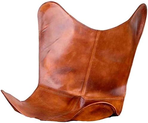 Photo 1 of ***STOCK PHOTO REFERENCE ONLY*** Saint Stag Brown Leather arm Chair Star Butterfly Leather Butterfly Chair Home Decor -ONLY Cover (Tan Brown)