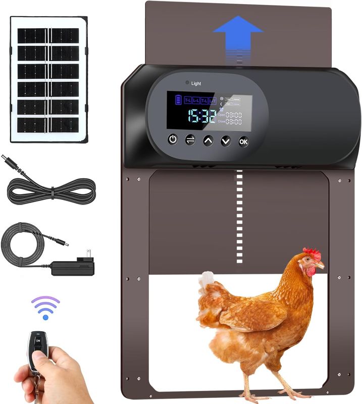 Photo 1 of **PARTS ONLY**NON REFUNDABLE**
Automatic Chicken Coop Door Solar Powered, Rechargeable with Remote Control & 4 Modes