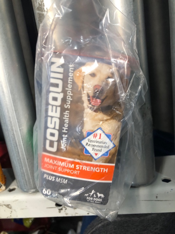 Photo 2 of ***STOCK PHOTO REFERENCE ONLY*** 60 COUNT Nutramax Laboratories COSEQUIN Maximum Strength Joint Supplement Plus MSM - with Glucosamine and Chondroitin - for Dogs of All Sizes