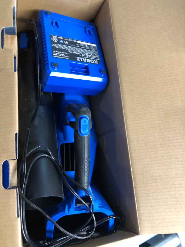 Photo 2 of ***BATTERY GIVES OFF ERROR - SEE COMMENTS***
Kobalt Gen4 40-volt 520-CFM 120-MPH Battery Handheld Leaf Blower 4 Ah (Battery and Charger Included)