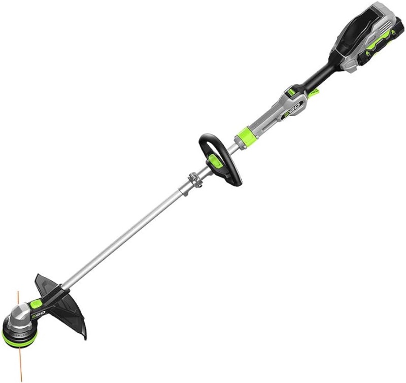 Photo 1 of ***(PARTS ONLY/ NONFUNCTIONAL/ NO RETURNS OR REFUNDS)***
EGO ST1511T 15-Inch 56-Volt Lithium-Ion Cordless String Trimmer Kit Alu Foldable Shaft Battery and Charger Included, 15in Powerload/Telescopic/Gauge(2.5AH), Black