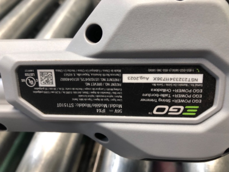 Photo 1 of ***USED AND DIRTY - NO BATTERY OR CHARGER - UNABLE TO TEST - NO PACKAGING - SEE PICTURES***
EGO Power+ ST1502SA 15-Inch 56-Volt Cordless String Trimmer with Rapid Reload and Split Shaft 2.5Ah Battery and Charger Included, Black