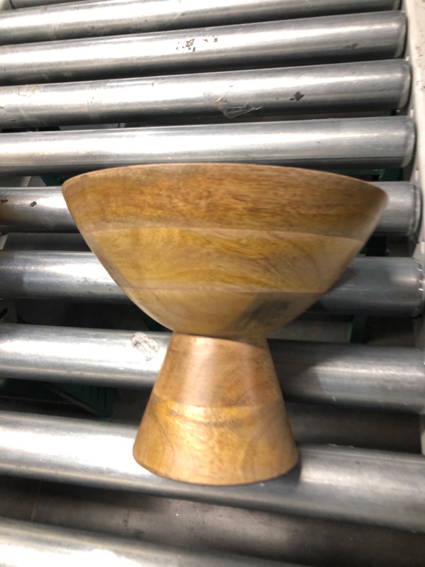 Photo 2 of  (READ FULL POST) Cambridge Wood Footed Bowl - Natural
