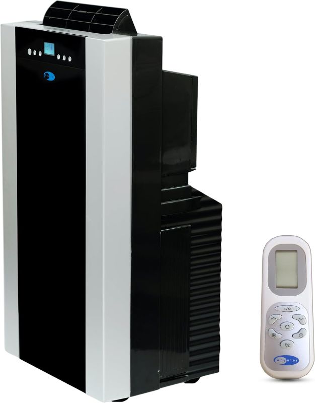 Photo 1 of Whynter Portable Air Conditioner 14,000 BTU with Dual Hose Dehumidifier & Cooling Fan for 500 Sq Ft Rooms, Includes AC Unit Window Kit, ARC-14S (9,500 BTU SACC)
