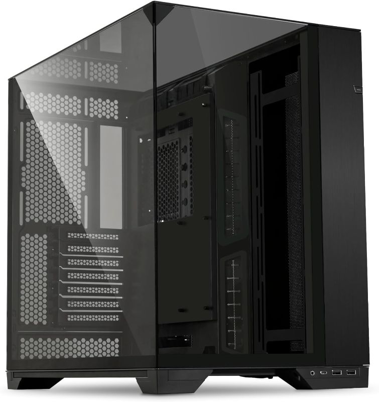 Photo 1 of ***UNABLE TO IDENTIFY EXACT ITEM - STOCK PHOTO FOR REFERENCE ONLY - ACTUAL ITEM MAY DIFFER - SEE COMMENTS***
Computer Case, Black, With Tempered Glass Panels, Metal Construction