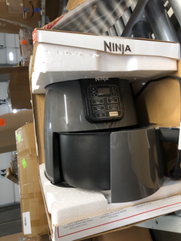 Photo 2 of Ninja AF101 Air Fryer that Crisps, Roasts, Reheats, & Dehydrates, for Quick, Easy Meals, 4 Quart Capacity, & High Gloss Finish, Grey 4 QT Grey