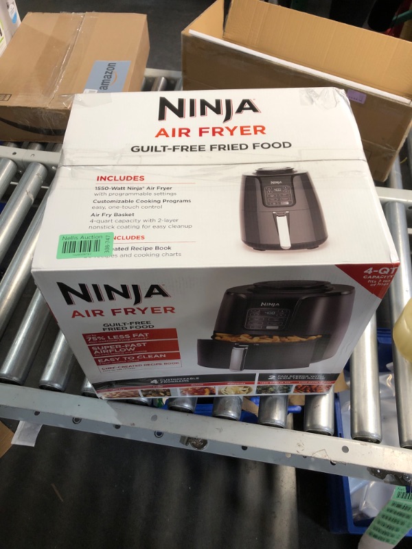 Photo 3 of Ninja AF101 Air Fryer that Crisps, Roasts, Reheats, & Dehydrates, for Quick, Easy Meals, 4 Quart Capacity, & High Gloss Finish, Grey 4 QT Grey