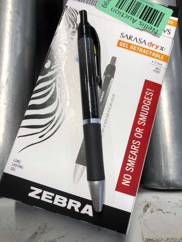 Photo 2 of (READ FULL POST) Zebra Pen Sarasa Dry X1 Retractable Gel Pen, Medium Point, 0.7mm, Black Ink, 12-Pack