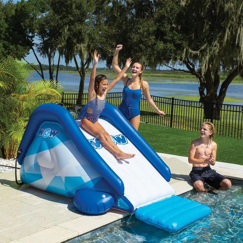 Photo 1 of ***STOCK PHOTO REFERENCE ONLY*** WOW Sports Cascade Pool Slide, Inflatable Slide with Sprinkler