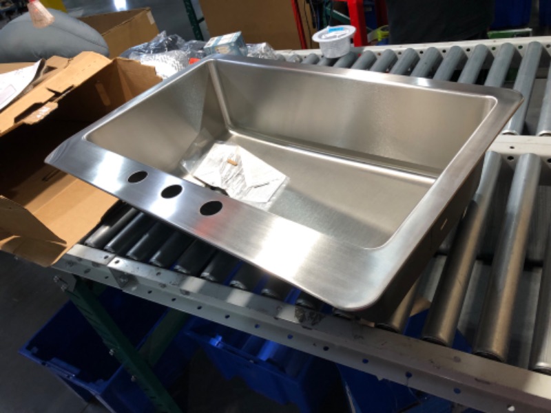 Photo 6 of ***USED - BENT - SEE PICTURES***
Avenue Drop-in/Undermount Stainless Steel 33L x 22W x 9D in. Single Bowl Kitchen Sink with Bottom Grid