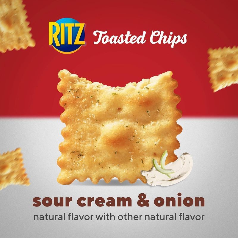 Photo 1 of **EXP 08/09/2024***RITZ Toasted Chips Sour Cream and Onion Crackers Pack of 40