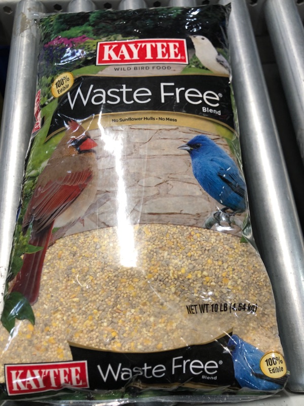 Photo 2 of ***BEST BY AUG 13 2025*** Wild Bird (No Mess or Waste Free) Food Seed Blend for Blue Jays, Woodpeckers, Juncos, Cardinals, Grosbeaks, Sparrows, and Finches, 10 Pound, (Packaging May Vary)