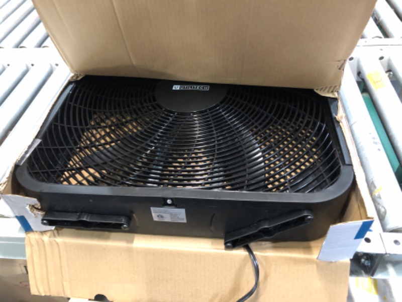 Photo 2 of ***PARTS ONLY******NON REFUNDABLE***
Utilitech 20-in 3-Speed Box Fan, Black