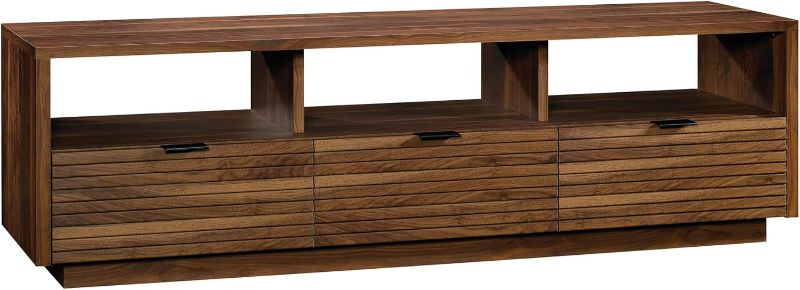 Photo 1 of **ONLY BOX 2/2 // PARTIAL SET** Sauder Harvey Park Credenza, for TVs up to 70", Grand Walnut finish
