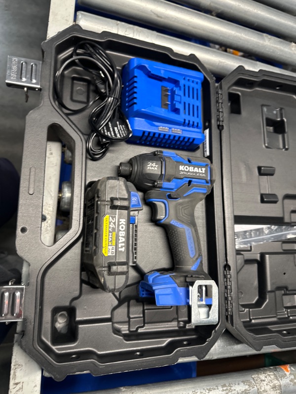 Photo 2 of ***USED SEE NOTES***Kobalt Next-Gen 24-volt 1/4-in Brushless Cordless Impact Driver (1-Battery Included, Charger Included and Soft Bag included)