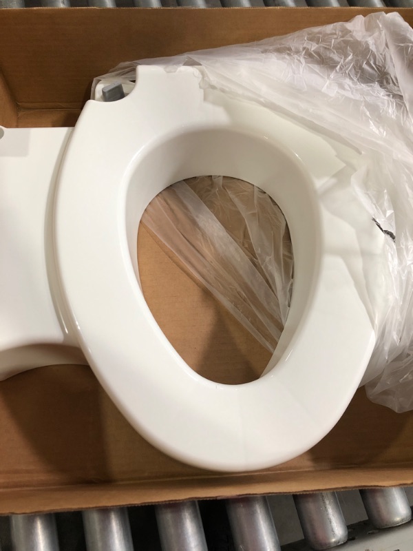 Photo 4 of ***USED***Bemis Rise 4.5" Raised Toilet Seat with Handles, Toilet Seat Riser for Seniors with Secure Hinges, Fits Round and Elongated
