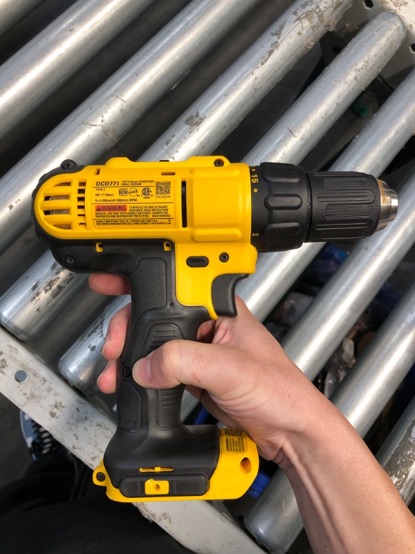 Photo 2 of (READ FULL POST) Dewalt DCD771B 20V MAX Cordless Lithium-Ion 1/2 inch Compact Drill Driver - Bare Tool Black