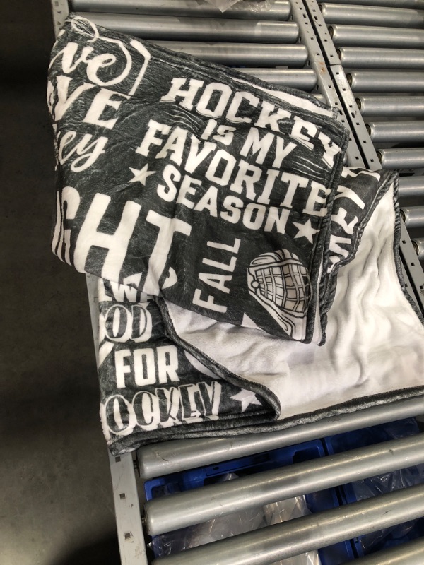 Photo 2 of *****STOCK IMAGE FOR SAMPLE*****
Hockey Throw Blanket Hockey Gifts for Boys Men Hockey Blanket - 50" x 65"