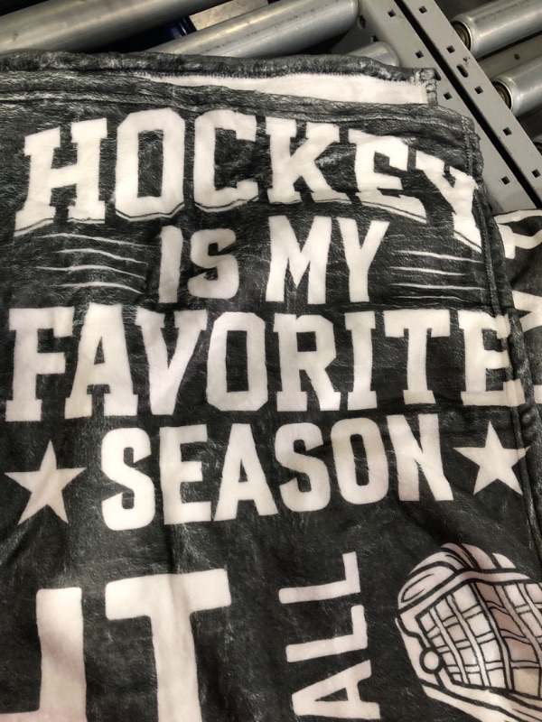 Photo 3 of *****STOCK IMAGE FOR SAMPLE*****
Hockey Throw Blanket Hockey Gifts for Boys Men Hockey Blanket - 50" x 65"