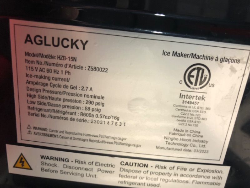 Photo 2 of ***USED AND DIRTY - UNABLE TO TEST - SEE PICTURES***
R.W.FLAME Nugget Ice Maker Countertop with Soft Chewable Pellet Ice,Pebble Portable Ice Machine with Ice Scoop, 34lbs/24 Hours, Self-Cleaning, Sonic Ice, One-Click Operation, for Kitchen,Office