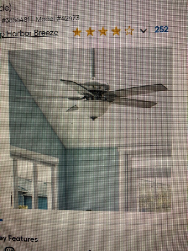 Photo 1 of **NONREFUNDABLE**FOR PARTS OR REPAIR**SEE NOTES**
Harbor Breeze Oxford 52-in Brushed Nickel with Driftwood/Toffee Blades LED Indoor Ceiling Fan with Light and Remote (5-Blade)
Item #3856481 |

Model #42473