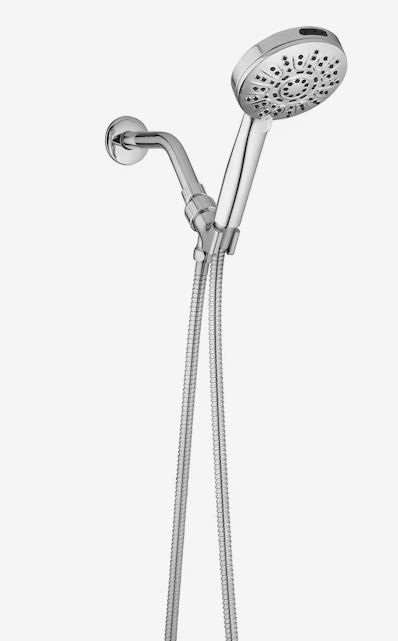 Photo 1 of (READ FULL POST) allen + roth Nevis Chrome 4-in Round Handheld Filtered Shower Head 1.8-GPM (6.8-LPM)
