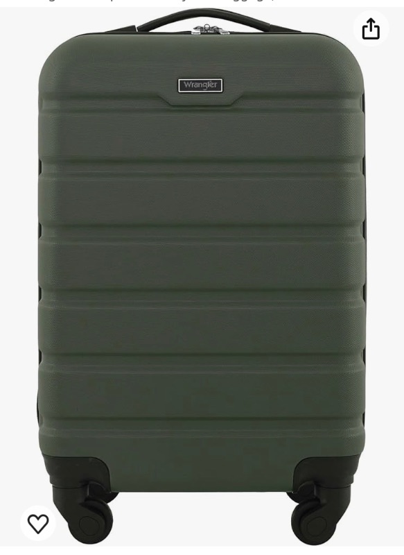 Photo 1 of ***SEE NOTES***
Wrangler 20" Spinner Carry-On Luggage, Olive