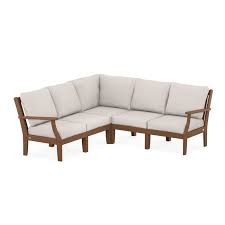 Photo 1 of ***SEE NOTES*** 
Hampton Bay Woodford Eucalyptus Right Arm Outdoor Loveseat with CushionGuard Bright White Cushions