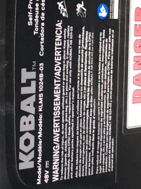 Photo 7 of (READ FULL POST) Kobalt 24-volt 20-in Cordless Self-propelled Lawn Mower (Battery and Charger Not Included)