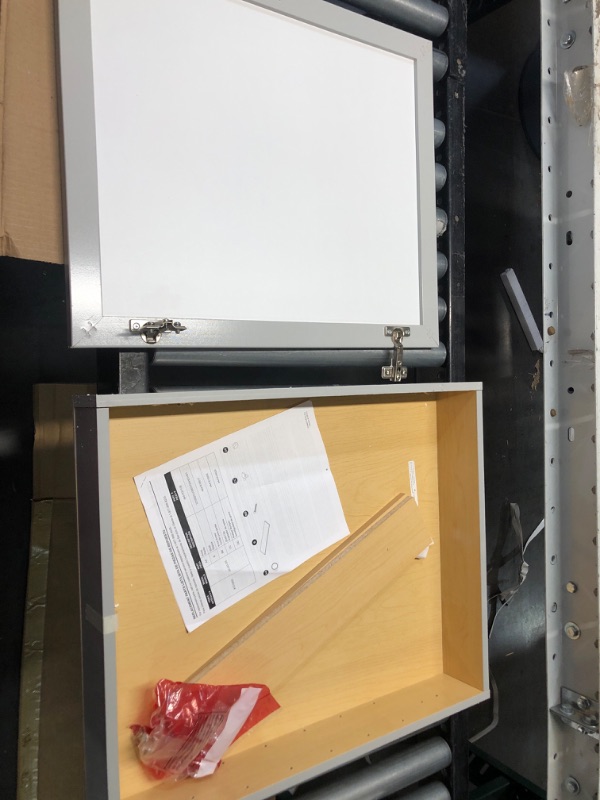 Photo 4 of ***NON REFUNDABLE**PARTS ONLY***Style Selections 19.63-in x 23.7-in Surface Mount Gray Mirrored Medicine Cabinet
