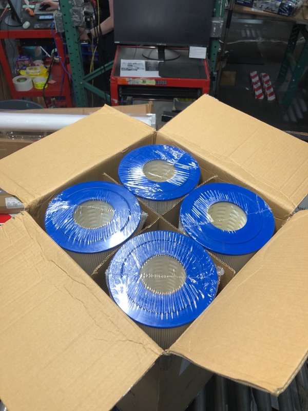 Photo 1 of Cryspool® 07112 Filter Compatible with Clean and Clear Plus 520, CCP520, PCC130, R173578, 178585, 817-0143, C-7472, FC-1978, 4×125 Sq. Ft Pool Filter Cartridge, 4 Pack